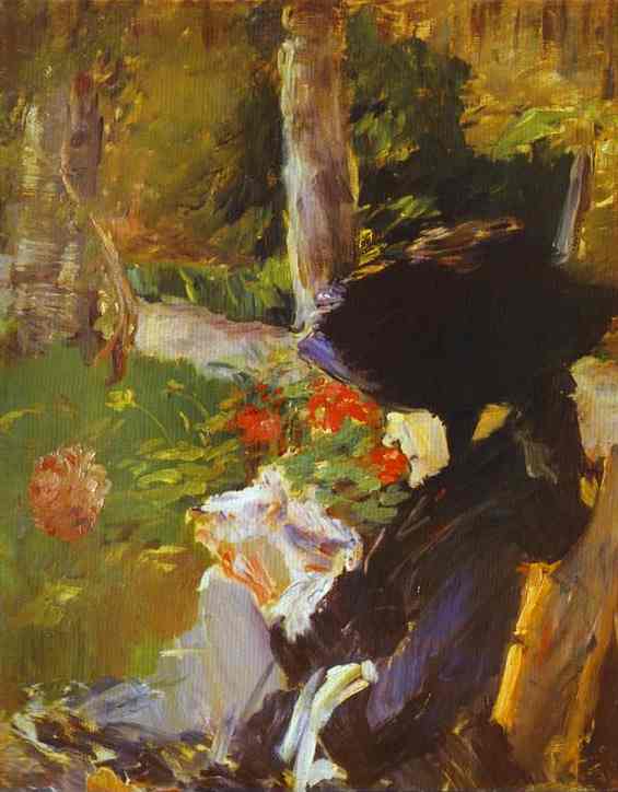 Mother in the Garden at Bellevue, 1880 - Edouard Manet Painting